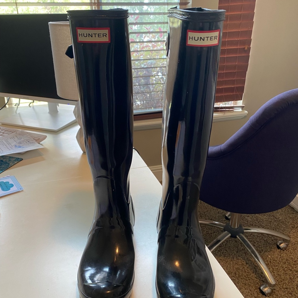 Hunter Tall Black Gloss RainBoot